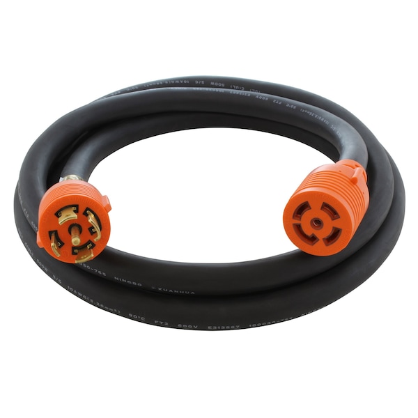 Ac Works SOOW; Cold Weather Extension Cord, 10 AWG, Indoor/Outdoor, 10/5, 1 Outlets, L21-30R, Black, Rubber L2130PR-010 - main